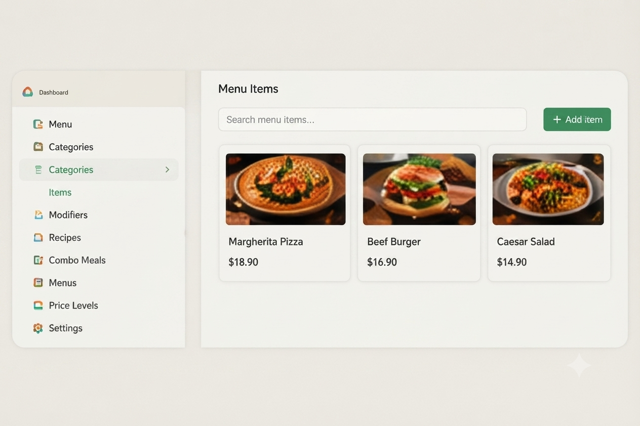 Menu and recipe management placeholder