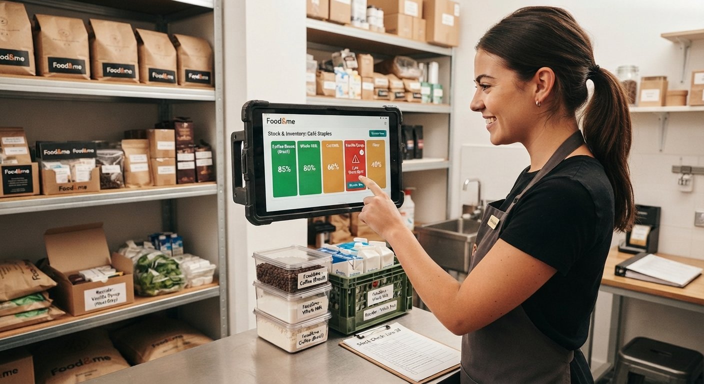 Stock and inventory tracking on Food&me