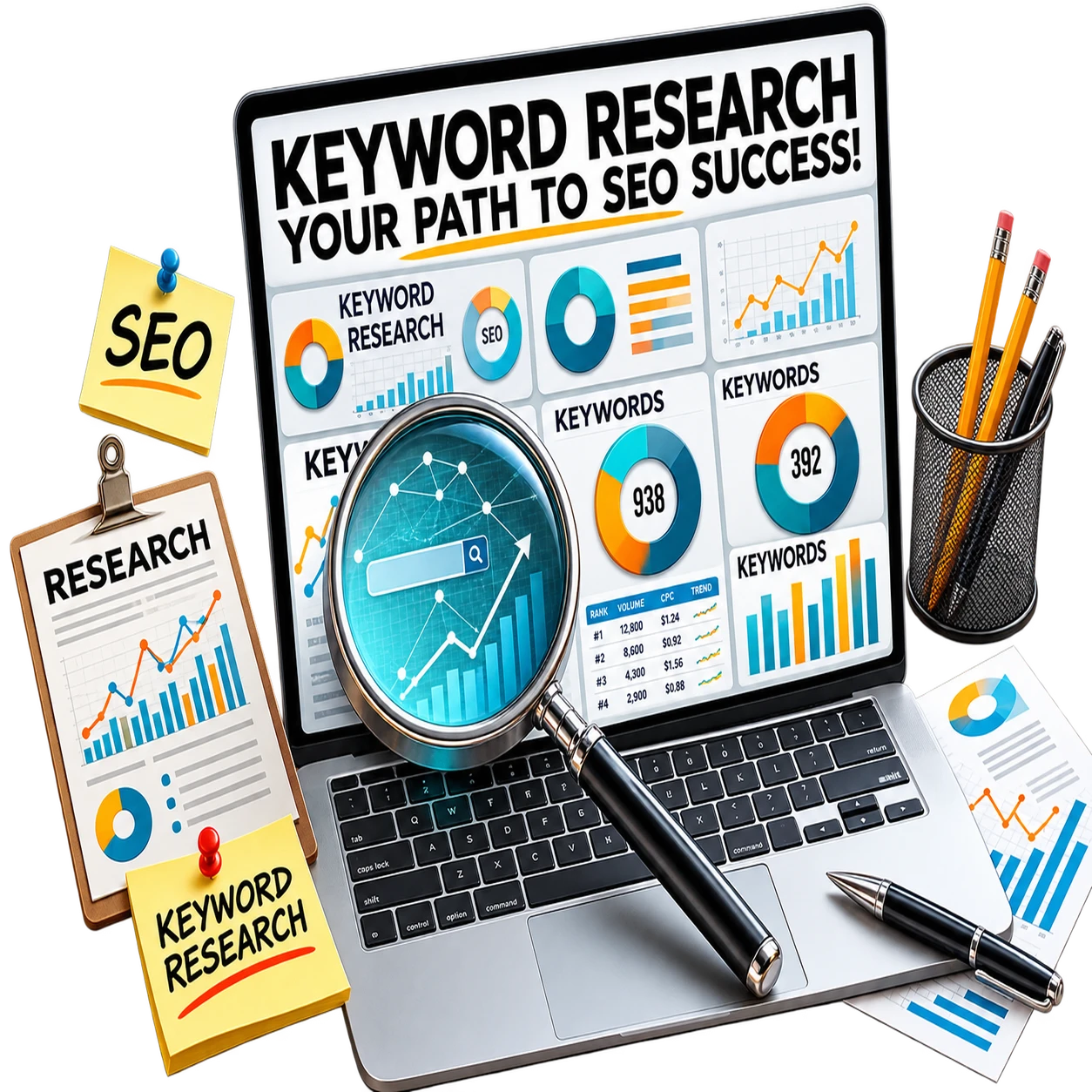 Keyword Research and Strategy stage illustration