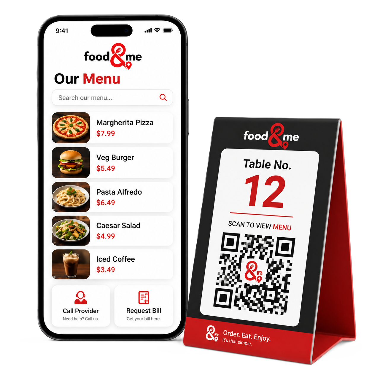 Qr code ordering system for restaurants